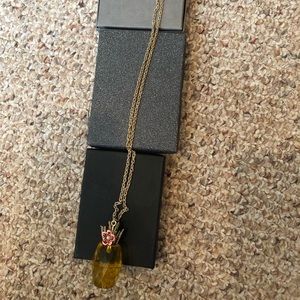 Betsey Johnson Tropical Punch Pineapple Necklace
